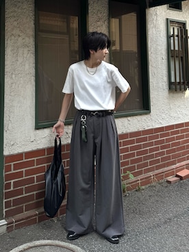 「アイテム（キーホルダー）」を使った、さあやさん（メンズ・163cm）の夏コーディネート