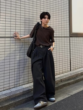 「アイテム（スニーカー）」を使った、さあやさん（メンズ・163cm）の秋コーディネート