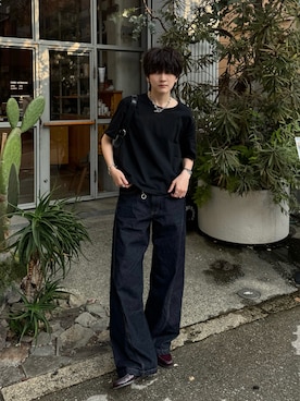 「アイテム（ローファー）」を使った、さあやさん（メンズ・163cm）の夏コーディネート