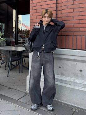 「WYM LIDNM（ウィム バイ リドム）のアイテム」を使った、さあやさん（メンズ・163cm）の春コーディネート