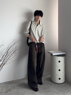 「アイテム（キーケース/キーアクセサリー）」を使った、さあやさん（メンズ・163cm）の秋コーディネート