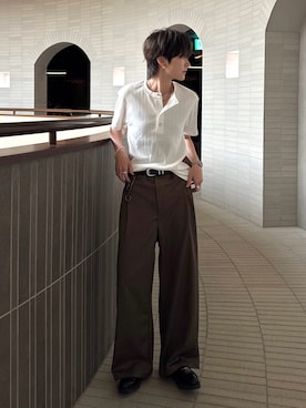「REGAL（リーガル）のアイテム」を使った、さあやさん（メンズ・163cm）の夏コーディネート