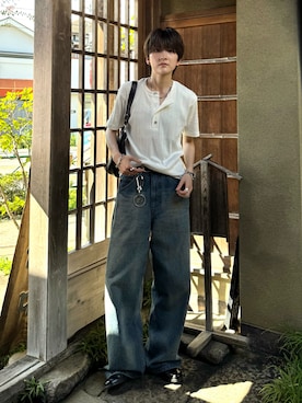 「SINSS（シンス）のアイテム」を使った、さあやさん（メンズ・163cm）の夏コーディネート
