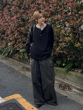 「アイテム（バッグ）」を使った、さあやさん（メンズ・163cm）の春コーディネート