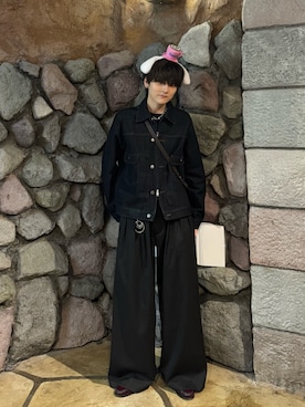 「アイテム（デニムジャケット）」を使った、さあやさん（メンズ・163cm）の秋コーディネート