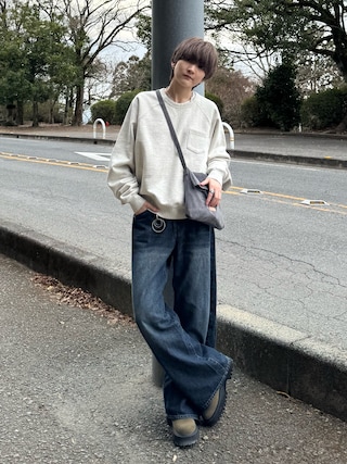 「sedacle(セダクル)のデザインストリングブーツ(ブーツ)」を使った、さあやさん(メンズ・163cm)の冬コーディネート