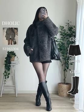 「DHOLIC（ディーホリック）のアイテム」を使った、miiさん（レディース・165cm）の春コーディネート