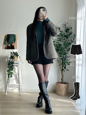 「DHOLIC（ディーホリック）のアイテム」を使った、miiさん（レディース・165cm）の春コーディネート