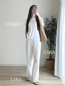 「ZARA（ザラ）のアイテム（サンダル）」を使った、miiさん（レディース・165cm）の秋コーディネート