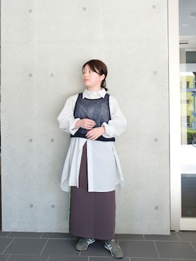 「DOLLUPOOPS（ドールアップウップス）のアイテム」を使った、Marinaさん（レディース・150cm）の春コーディネート