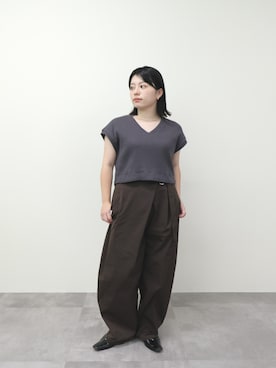 「アイテム（チノパンツ）」を使った、marinaさん（レディース・150cm・20代）の秋コーディネート