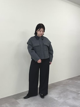 「アイテム（ミリタリージャケット）」を使った、marinaさん（レディース・150cm）の秋コーディネート