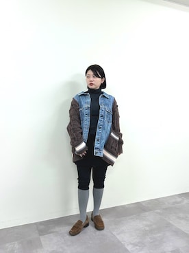 「DOLLUPOOPS（ドールアップウップス）のアイテム」を使った、marinaさん（レディース・150cm）の冬コーディネート