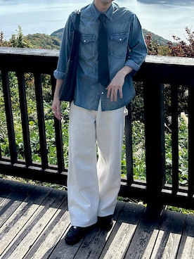 「LIDNM（リドム）のアイテム（パンツ）」を使った、しゅんさん（メンズ・176cm）の秋コーディネート