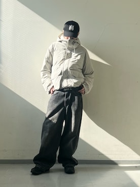 「H&M（エイチ・アンド・エム）のアイテム（パンツ）」を使った、安藤颯汰さん（メンズ・178cm）の秋コーディネート