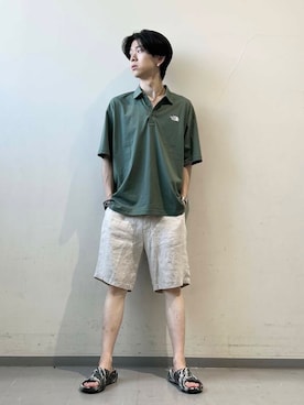 「MERRELL（メレル）のアイテム」を使った、安藤颯汰さん（メンズ・178cm）の夏コーディネート