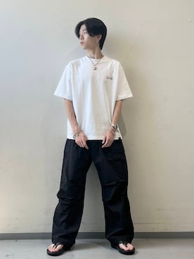 「Foxfire（フォックスファイヤー）のアイテム」を使った、安藤颯汰さん（メンズ・178cm）の夏コーディネート
