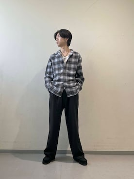 「アイテム（その他アンダーウェア/インナー）」を使った、安藤颯汰さん（メンズ・178cm）の秋コーディネート