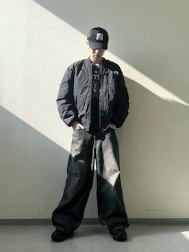 「H&M（エイチ・アンド・エム）のアイテム（パンツ）」を使った、安藤颯汰さん（メンズ・178cm）の秋コーディネート