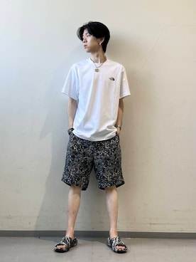 「MERRELL（メレル）のアイテム」を使った、安藤颯汰さん（メンズ・178cm）の夏コーディネート