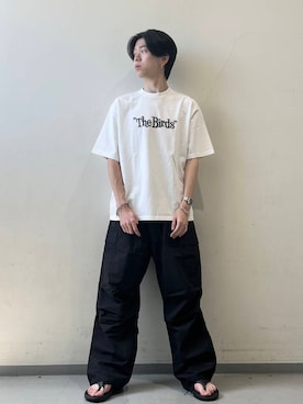 「OOFOS（ウーフォス）のアイテム」を使った、安藤颯汰さん（メンズ・178cm）の夏コーディネート
