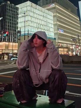 「アイテム（パーカー）」を使った、Yutoさん（メンズ・176cm・20代）の夏コーディネート