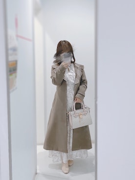 「dazzlin（ダズリン）のアイテム（チェスターコート）」を使った、もるさん（レディース・149cm）の冬コーディネート
