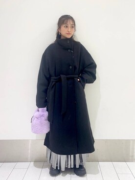 「テーマパーク」｜「アイテム（ステンカラーコート）」を使った、anyuさん（レディース・150cm）の秋コーディネート