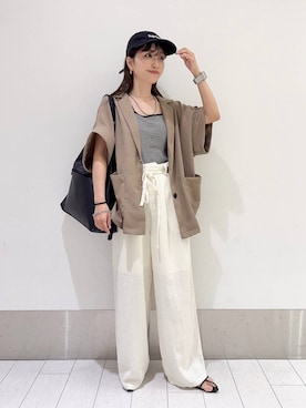「春コーデ」｜「アイテム（テーラードジャケット）」を使った、anyuさん（レディース・150cm）の夏コーディネート
