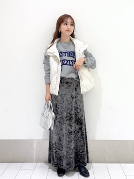 「LOWRYS FARM（ローリーズファーム）のストレッチヒールブーツ　851418（ブーツ）」を使った、anyuさん（レディース・150cm）の秋コーディネート