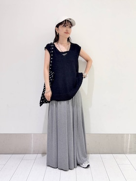 「アイテム（ベスト）」を使った、anyuさん（レディース・150cm）の夏コーディネート