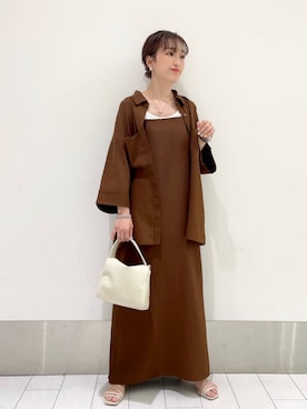 「LOWRYS FARM（ローリーズファーム）のメッシュオープンカラーシャツ　279680（シャツ/ブラウス）」を使った、anyuさん（レディース・150cm）の夏コーディネート