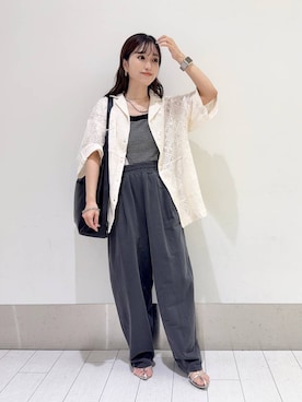 「アイテム（タンクトップ）」を使った、anyuさん（レディース・150cm）の夏コーディネート