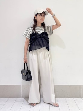 「春コーデ」｜「アイテム（キャミソール）」を使った、anyuさん（レディース・150cm）の夏コーディネート