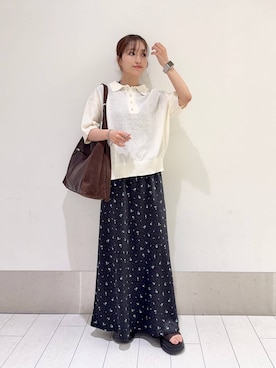 「アイテム（ピアス（両耳用）、シルバー系）」を使った、anyuさん（レディース・150cm）の夏コーディネート