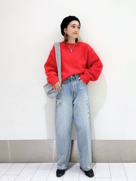 「LOWRYS FARM（ローリーズファーム）のストレッチヒールブーツ　851418（ブーツ）」を使った、anyuさん（レディース・150cm）の秋コーディネート