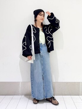 「LOWRYS FARM（ローリーズファーム）のＣＯＮＥ／アシメタイトスカート　252608（スカート）」を使った、anyuさん（レディース・150cm）の冬コーディネート