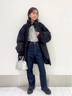 「テーマパーク」｜「アイテム（その他アウター）」を使った、anyuさん（レディース・150cm）の秋コーディネート