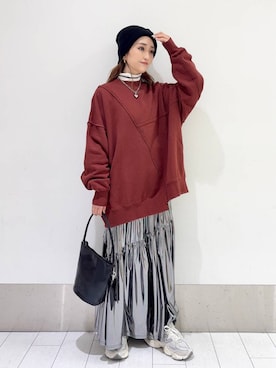 「LOWRYS FARM（ローリーズファーム）のアイテム（トートバッグ）」を使った、anyuさん（レディース・150cm）の冬コーディネート