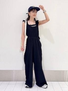 「低身長」｜「アイテム（オールインワン・サロペット）」を使った、anyuさん（レディース・150cm）の夏コーディネート