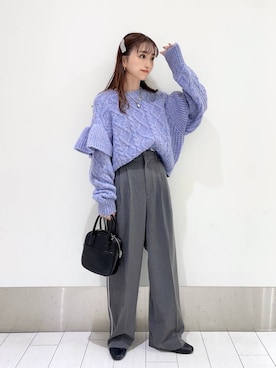 「LOWRYS FARM（ローリーズファーム）のストレッチヒールブーツ　851418（ブーツ）」を使った、anyuさん（レディース・150cm）の秋コーディネート