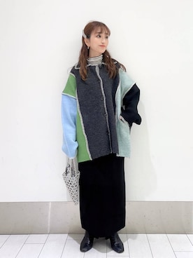 「LOWRYS FARM（ローリーズファーム）のストレッチヒールブーツ　851418（ブーツ）」を使った、anyuさん（レディース・150cm）の秋コーディネート