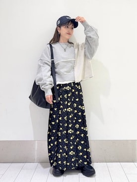 「アイテム（ピアス（両耳用））」を使った、anyuさん（レディース・150cm）の春コーディネート