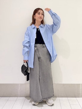 「LOWRYS FARM（ローリーズファーム）のＣＯＮＥ／アシメタイトスカート　252608（スカート）」を使った、anyuさん（レディース・150cm）の春コーディネート