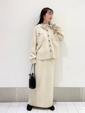 「LOWRYS FARM（ローリーズファーム）のストレッチヒールブーツ　851418（ブーツ）」を使った、anyuさん（レディース・150cm）の冬コーディネート