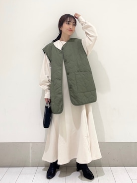 「ローリーズファーム(LOWRYS FARM)」｜「アイテム（その他アウター）」を使った、anyuさん（レディース・150cm）の冬コーディネート