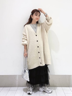 「アイテム（ヘアゴム）」を使った、anyuさん（レディース・150cm）の秋コーディネート