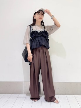 「アイテム（ピアス（両耳用））」を使った、anyuさん（レディース・150cm）の夏コーディネート
