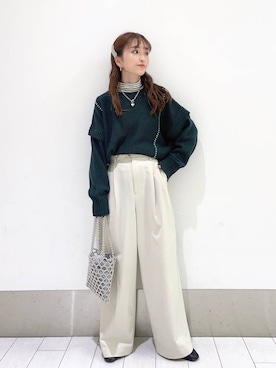 「LOWRYS FARM（ローリーズファーム）のストレッチヒールブーツ　851418（ブーツ）」を使った、anyuさん（レディース・150cm）の秋コーディネート