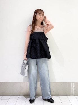 「LOWRYS FARM（ローリーズファーム）のストレッチヒールブーツ　851418（ブーツ）」を使った、anyuさん（レディース・150cm）の秋コーディネート